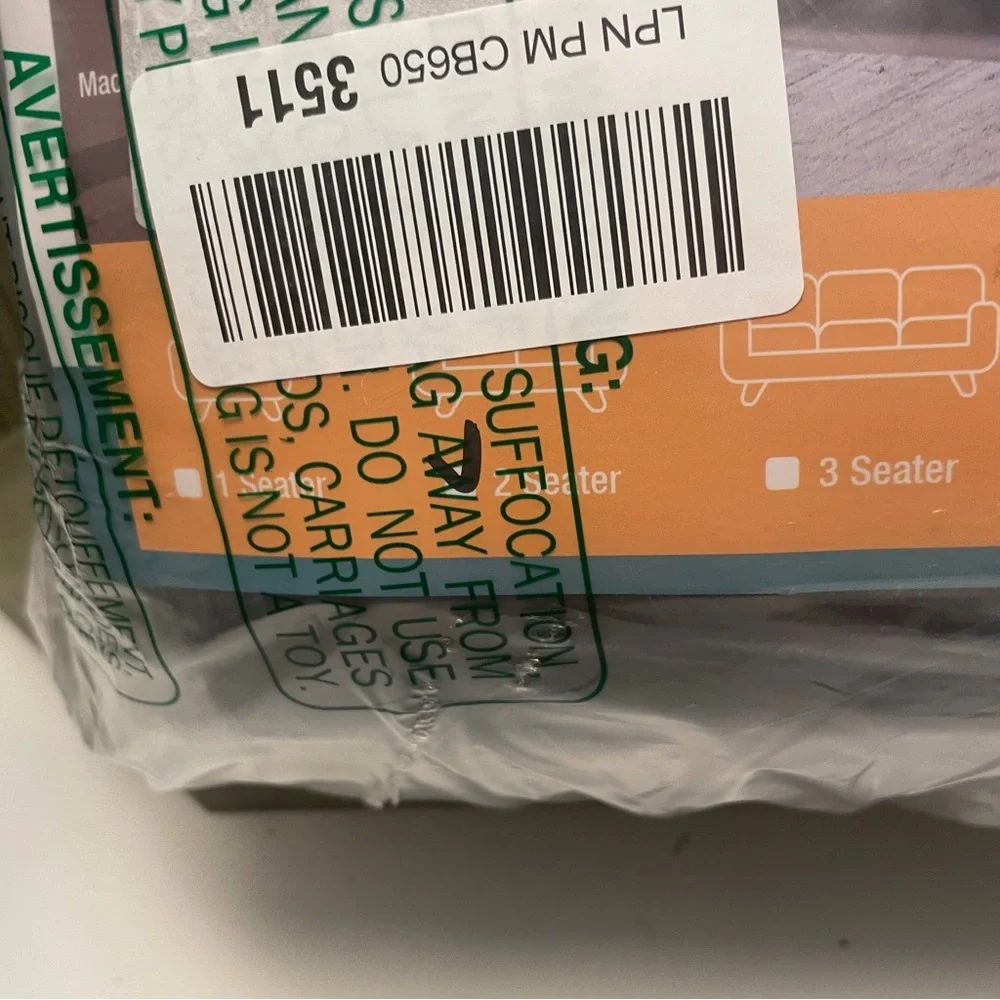 NWT Ruozzi Black 2-Seat Sofa Slipcover